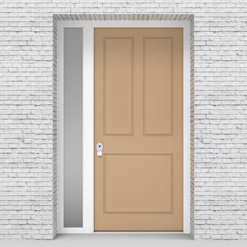 7.single Door With Left Side Panel Edwardian 3 Panel Light Ivory (ral1015)
