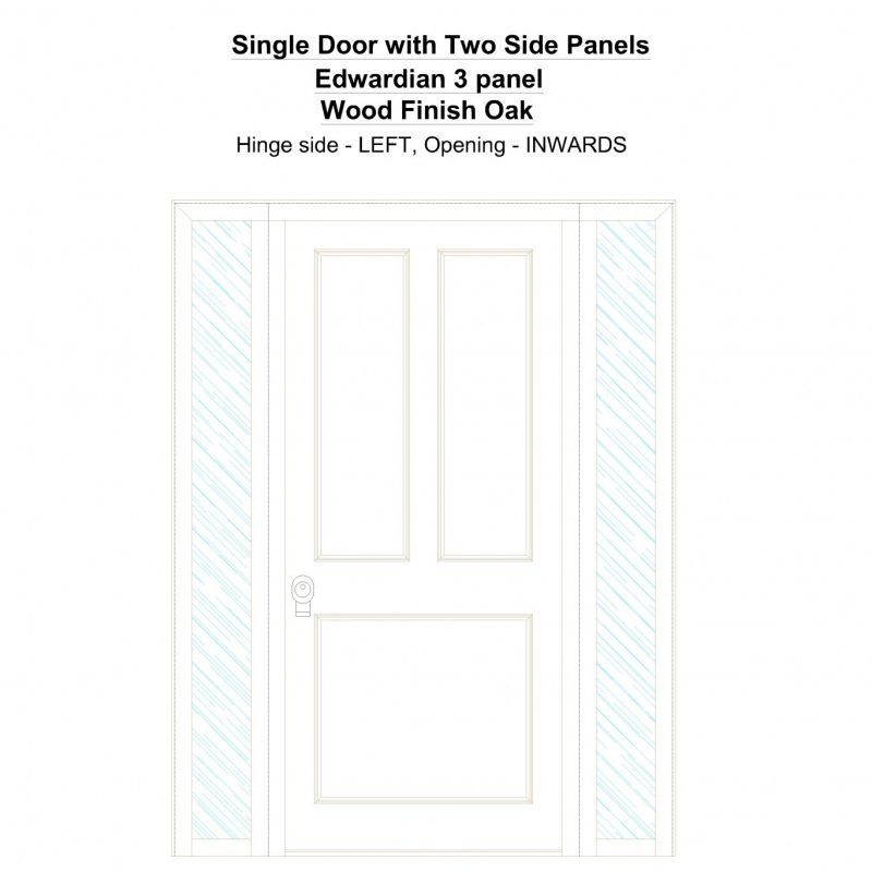 Sd2sp Edwardian 3 Panel Wood Finish Oak Security Door