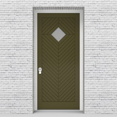 12.single Cottage Style With Diamond Pane Reed Green (ral6013)