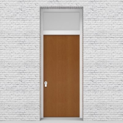 4.single Door With Transom Plain Oak