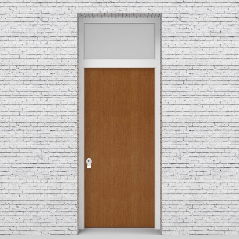 4.single Door With Transom Plain Oak