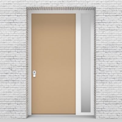7.single Door With Right Side Panel Plain Light Ivory (ral1015)