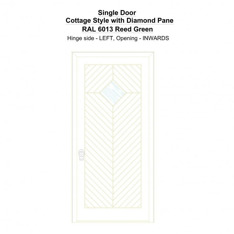 Sd Cottage Style With Diamond Pane Ral 6013 Reed Green Security Door