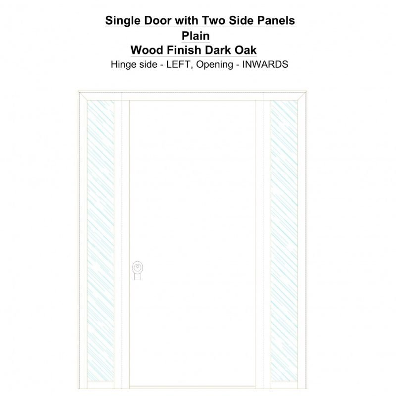 Sd2sp Plain Wood Finish Dark Oak Security Door