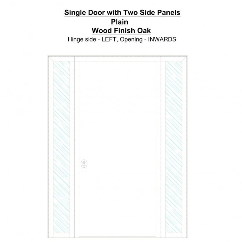 Sd2sp Plain Wood Finish Oak Security Door