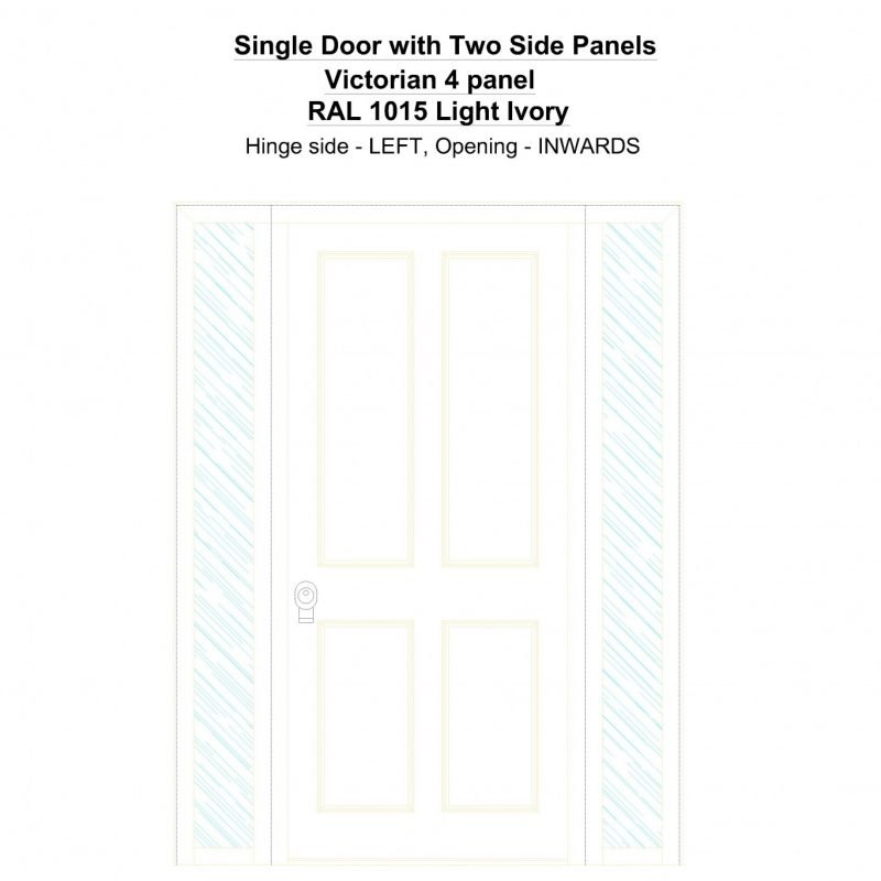 Sd2sp Victorian 4 Panel Ral 1015 Light Ivory Security Door
